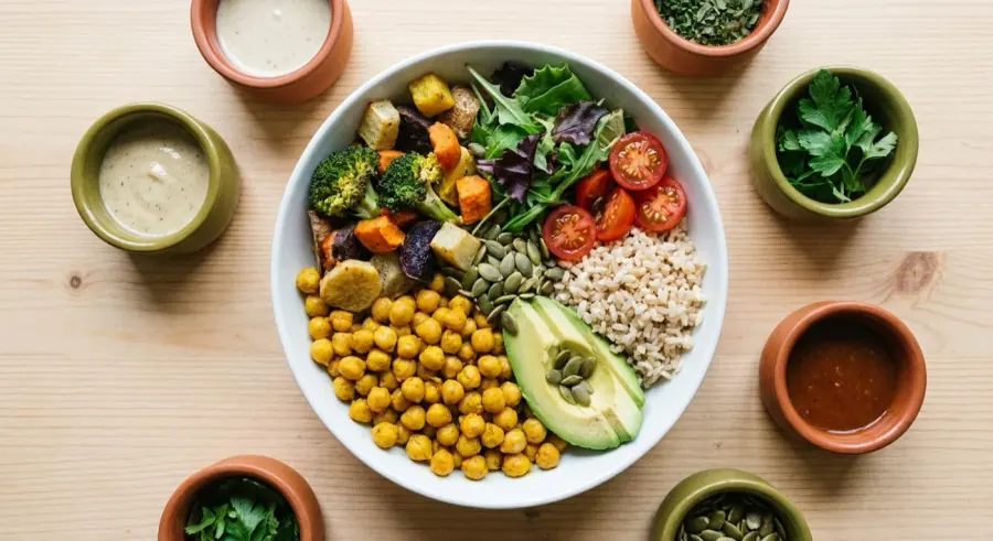 Prato vegano colorido e variado da Semana 2 — Varrer